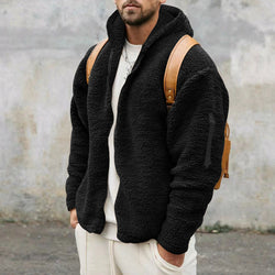 Fleecejack - Warm - Capuchon - Teddy Fleece - Heren fleece met rits-Boetiek Moda