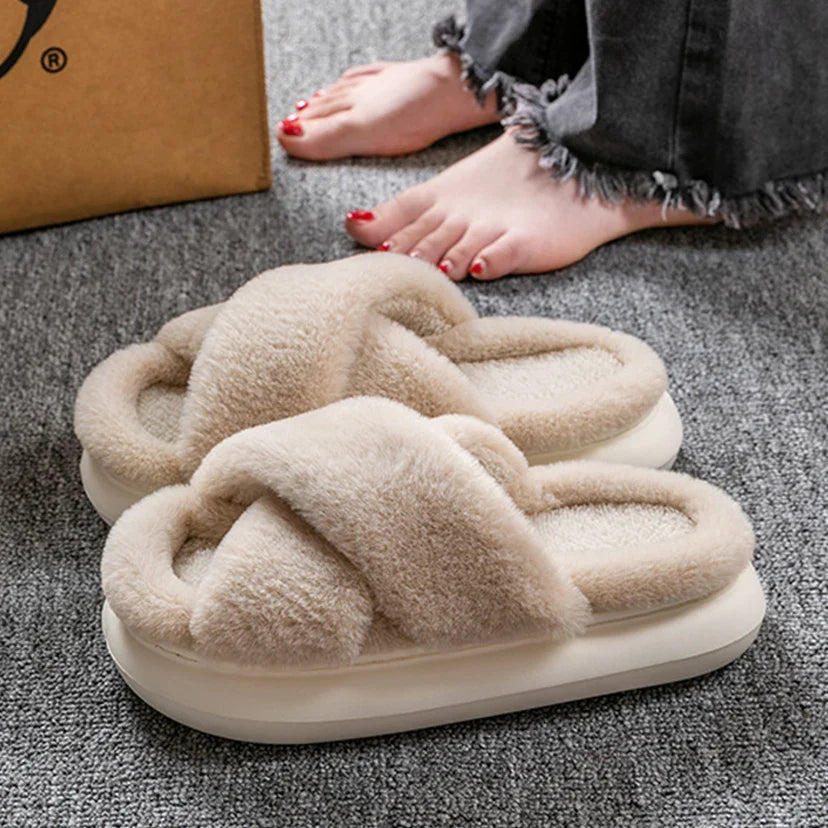 Fluffy pantoffels | Warm | Binnen | Wintersloffen | Huissloffen-Boetiek Moda