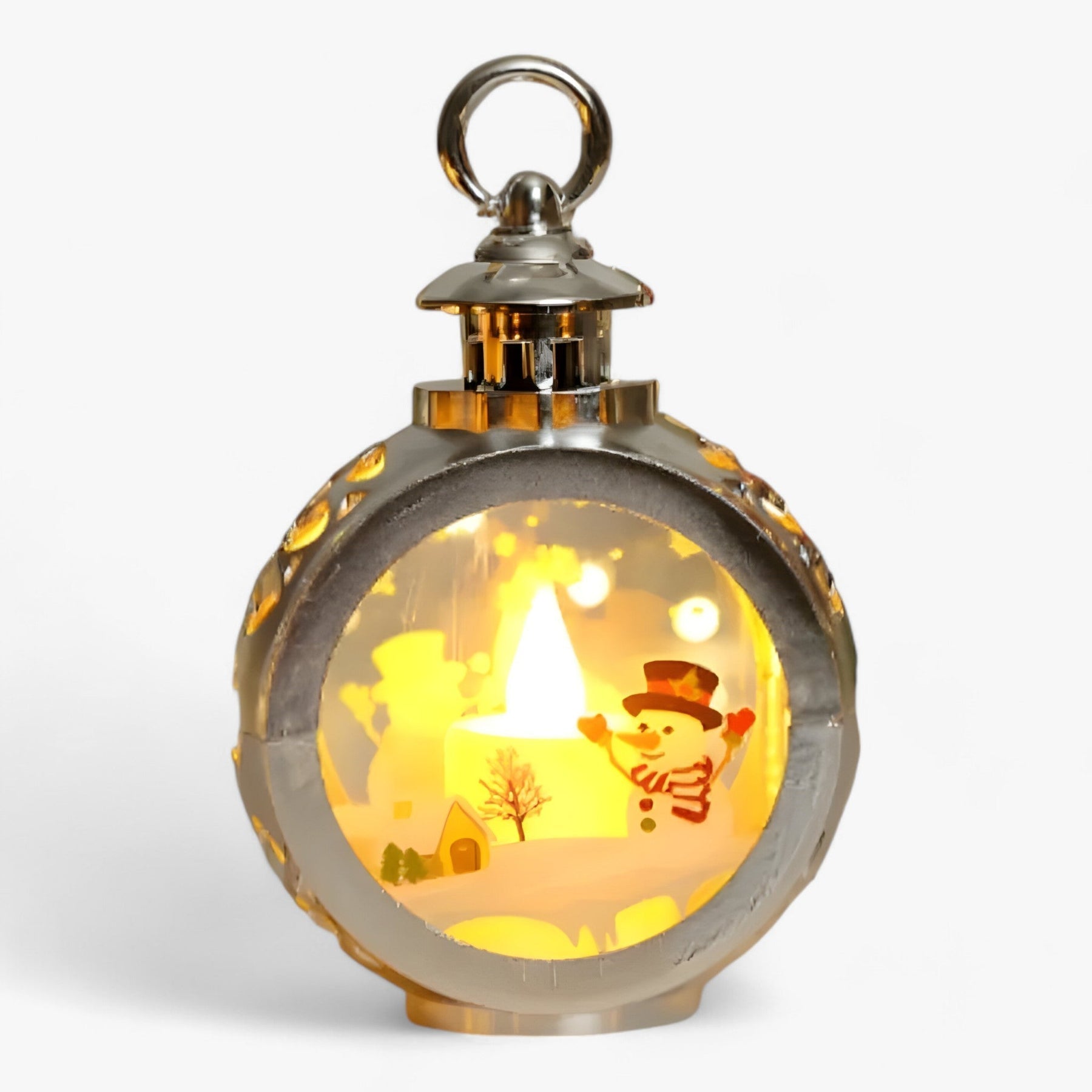 FrostGlow - Decoratieve sneeuwpoplamp met LED-licht gesimuleerd voor Kerstmis-Boetiek Moda