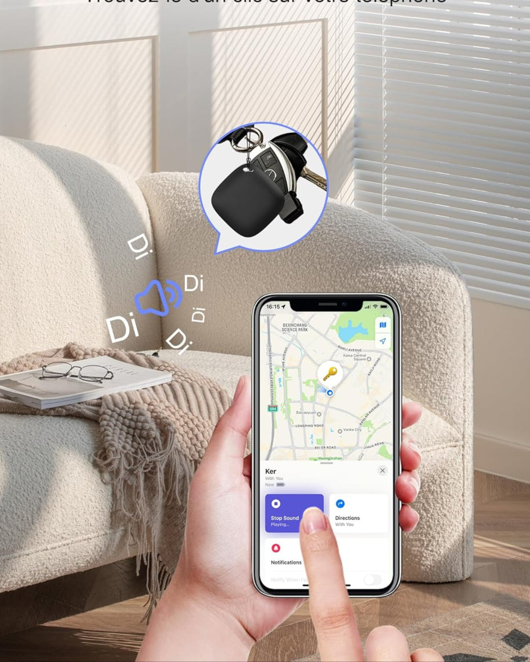 GPS-tracker | Klein | Live GPS-tracker | GPS-tracker voor sleutels | Huisdierentracker-Boetiek Moda
