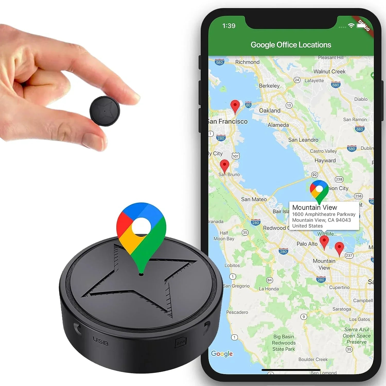 GPS-tracker | Magnetisch | Asset-tracker | Mini-GPS-tracker | Trackingapparaat-Boetiek Moda