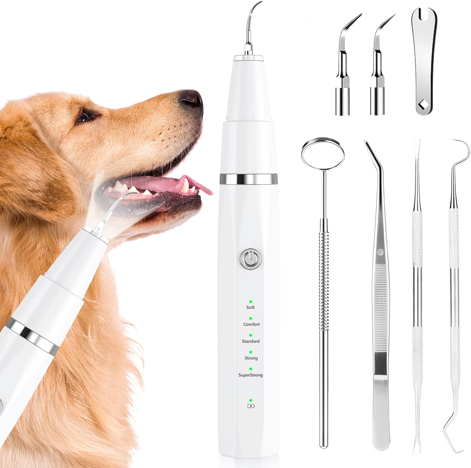 Gebitsreiniger voor honden - Waterdicht - Tandplakverwijderaar - Ultrasone Reiniging van Hondentanden - Kynologisch Gebit Reinigen-Boetiek Moda