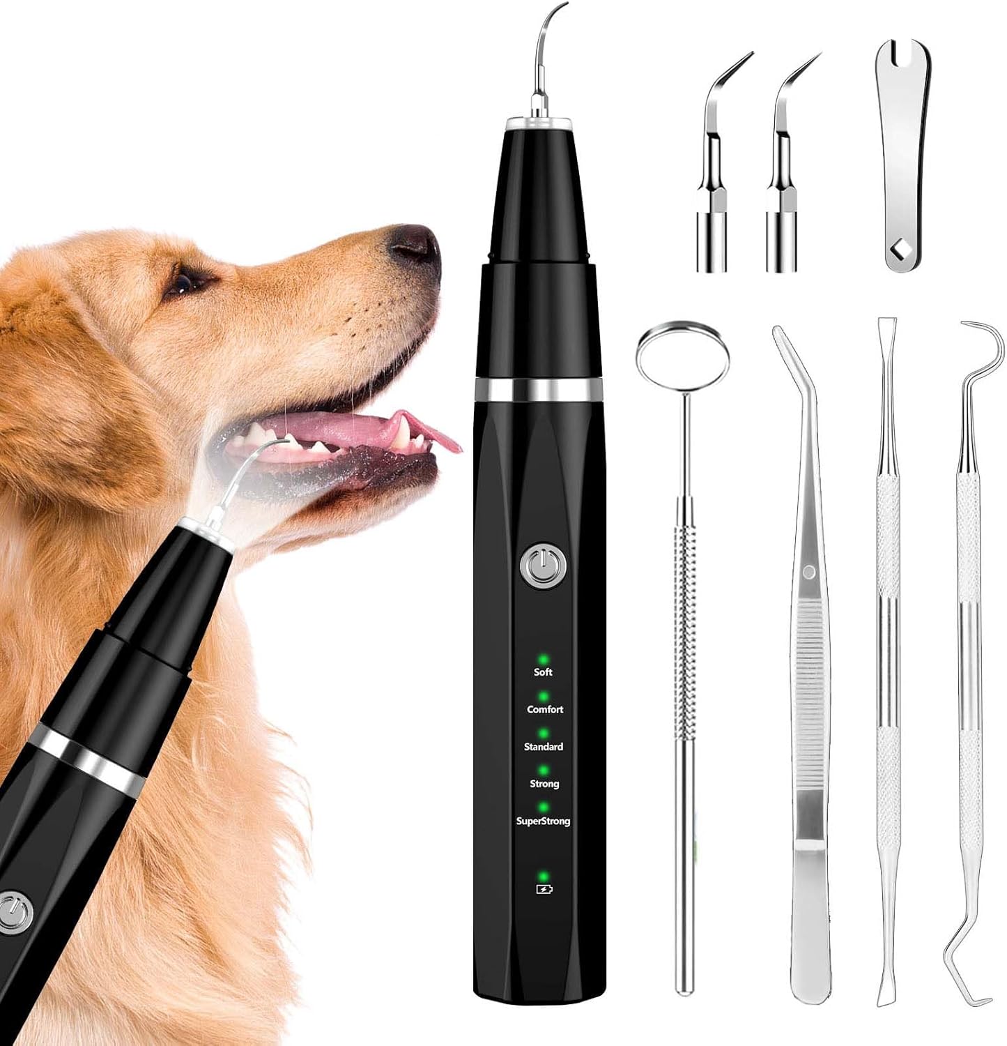 Gebitsreiniger voor honden - Waterdicht - Tandplakverwijderaar - Ultrasone Reiniging van Hondentanden - Kynologisch Gebit Reinigen-Boetiek Moda