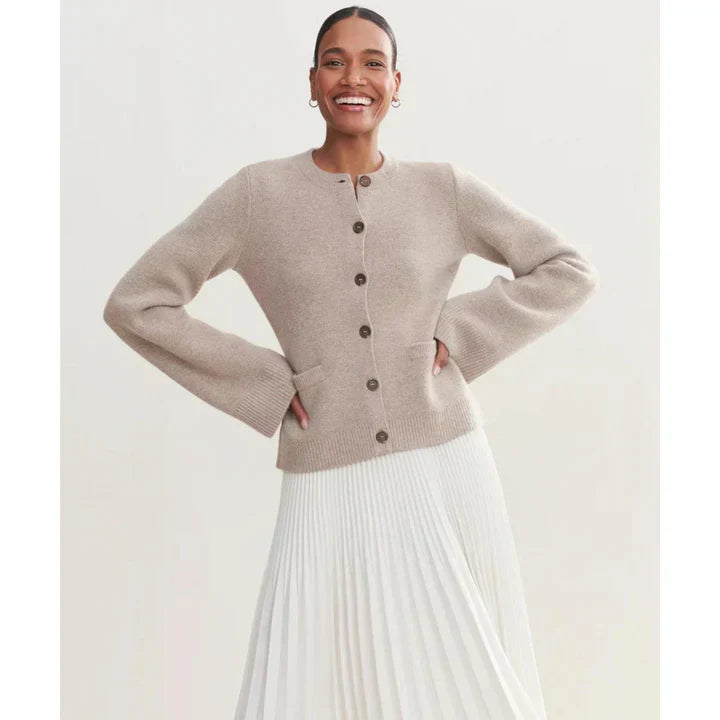 Gebreid Vest - Button-Up - Bell Sleeve - Vestjasje - Dameskleding-Boetiek Moda