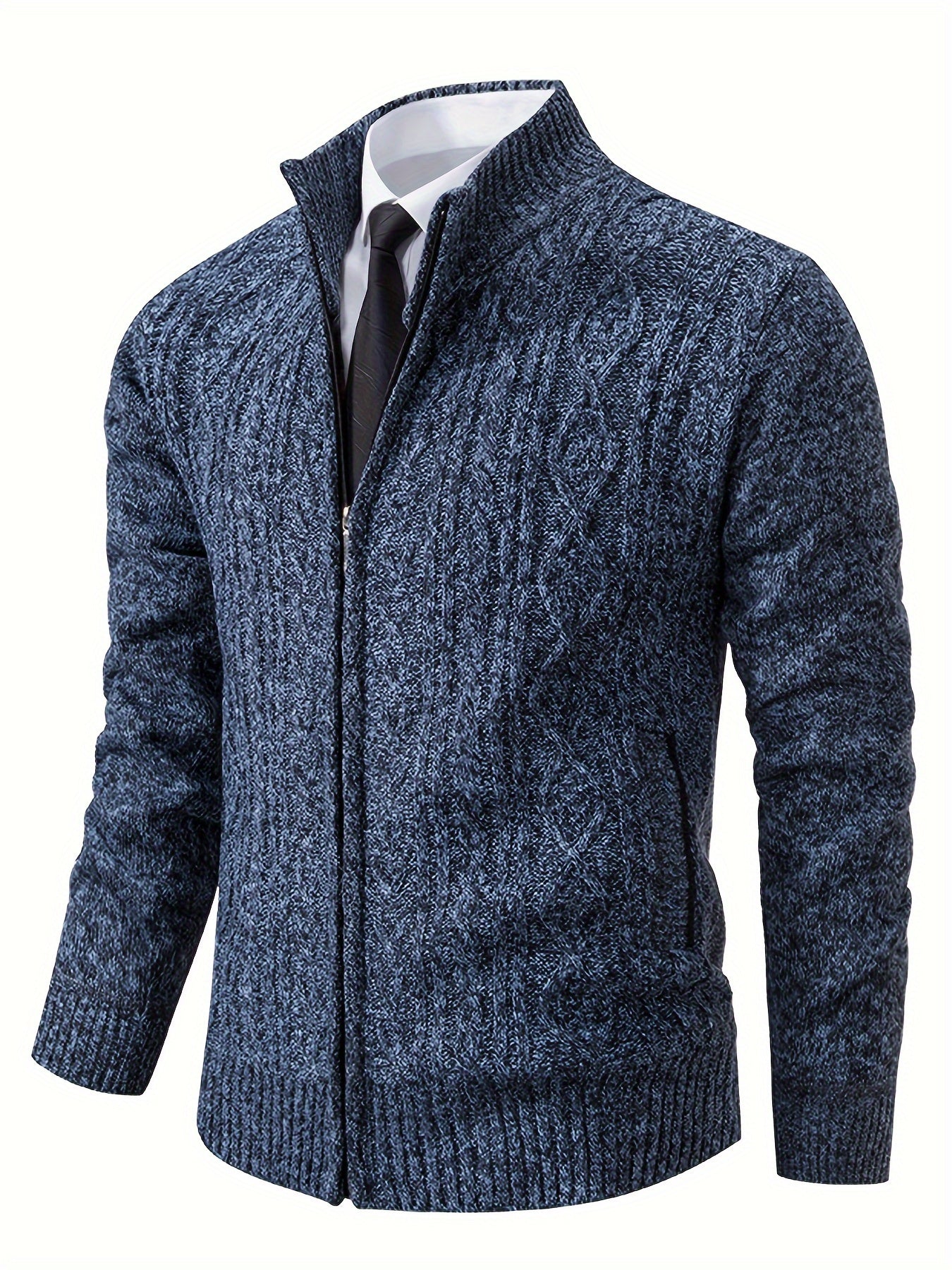 Gebreid Vest | Warm | Hoge Hals | Rits Vest | Heren Vest-Boetiek Moda