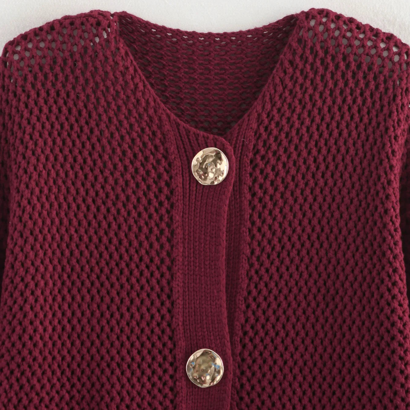 Gebreid Vest - Warm - Zakken - Button-Up Vest - Dameskleding-Boetiek Moda