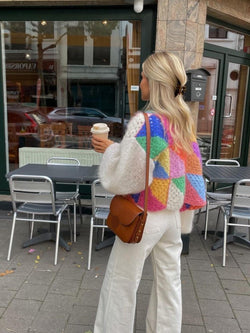 Gebreid vest | Warm | Open | Grof vest | Gebreide dameskleding-Boetiek Moda