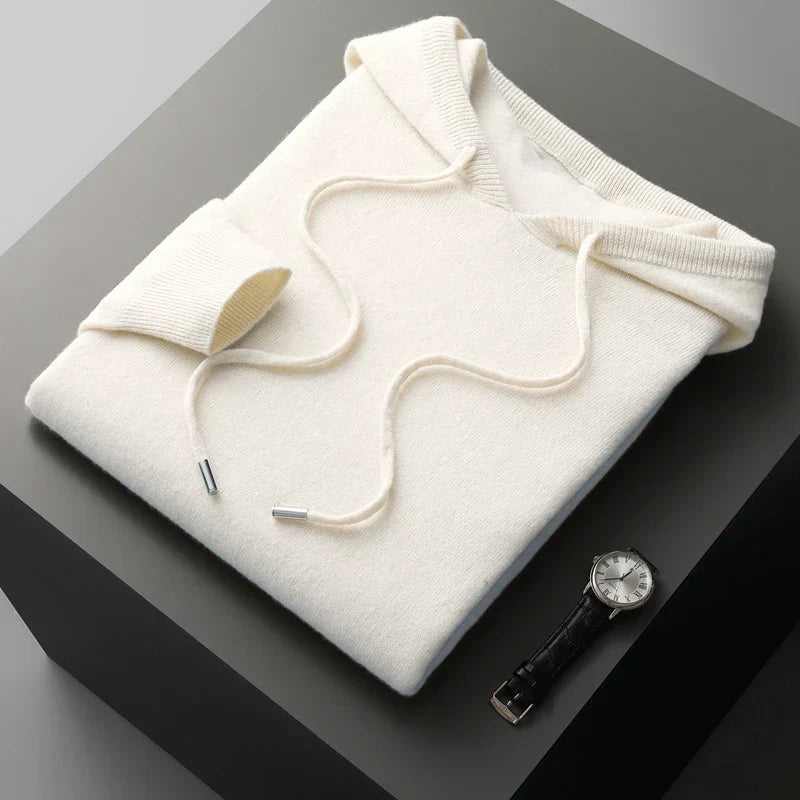 Gebreide Hoodie - Wol - Los model - Hoodie Sweater - Herenbreigoed-Boetiek Moda