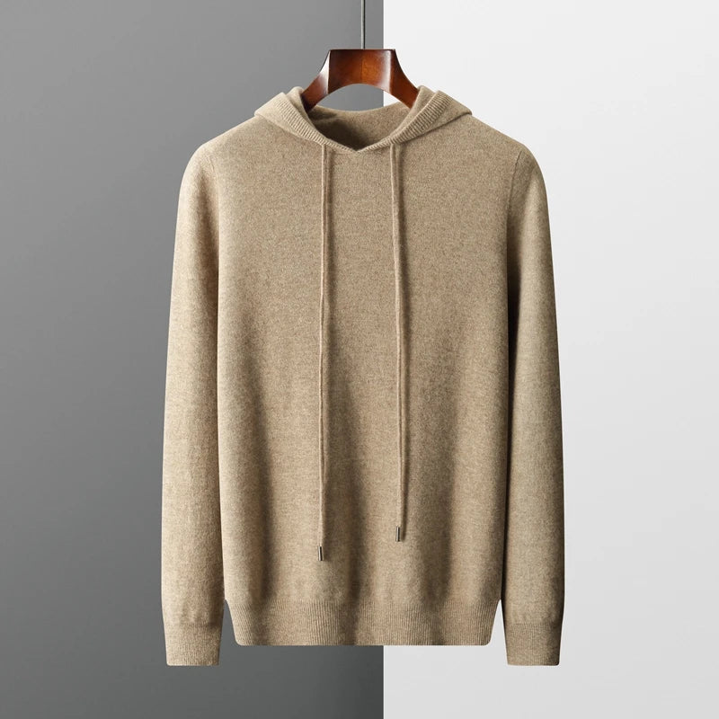 Gebreide Hoodie - Wol - Los model - Hoodie Sweater - Herenbreigoed-Boetiek Moda