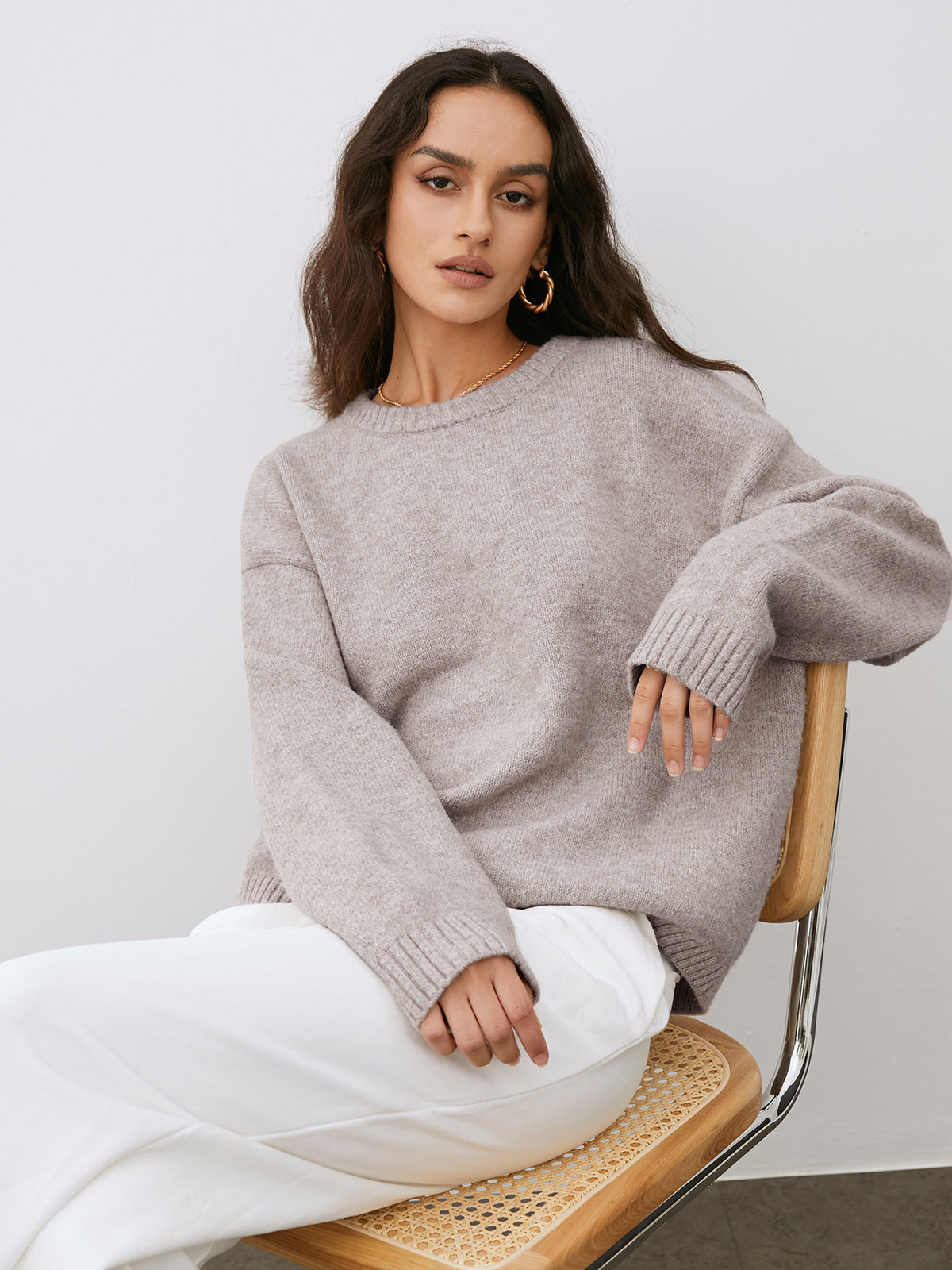 Gebreide Trui - Wolmix - Los Model - Gebreide Trui - Dameskleding-Boetiek Moda