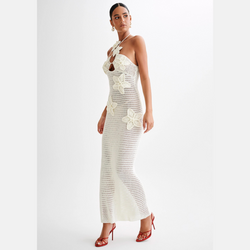 Gebreide jurk - Mouwloze Halternek Maxi Bodycon Zomerjurk-Boetiek Moda