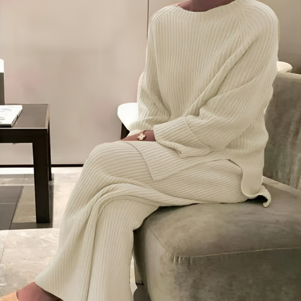 Gebreide loungeset | loose fit | Tweedelig | Gebreide Co Ord | Dames Loungewear-Boetiek Moda