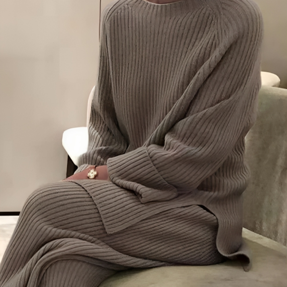 Gebreide loungeset | loose fit | Tweedelig | Gebreide Co Ord | Dames Loungewear-Boetiek Moda