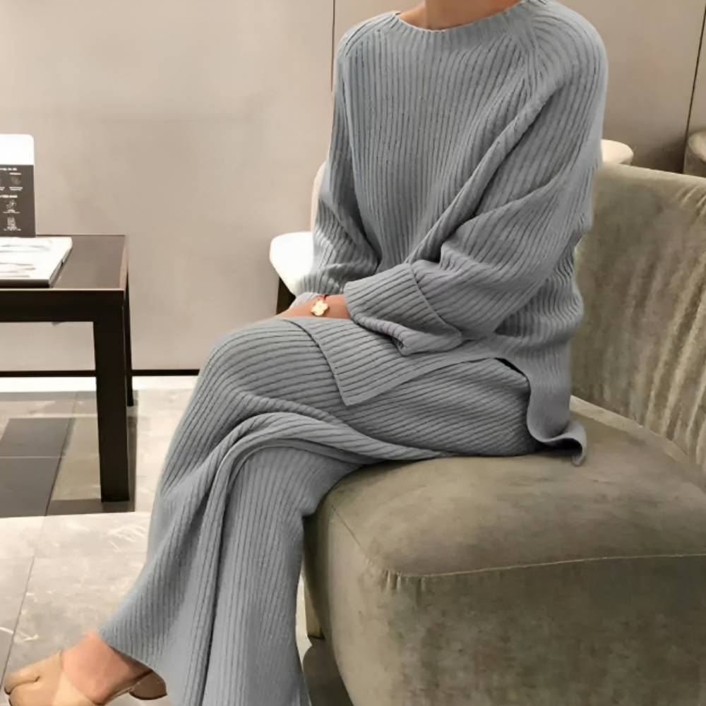Gebreide loungeset | loose fit | Tweedelig | Gebreide Co Ord | Dames Loungewear-Boetiek Moda