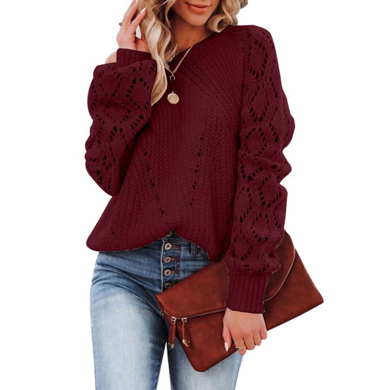 Gebreide trui - Acryl - Los model - Kanttrui - Damesbreiwerk-Boetiek Moda