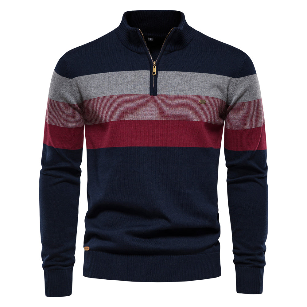 Gebreide trui - Halve rits - Kraag - Trui - Herenkleding-Boetiek Moda