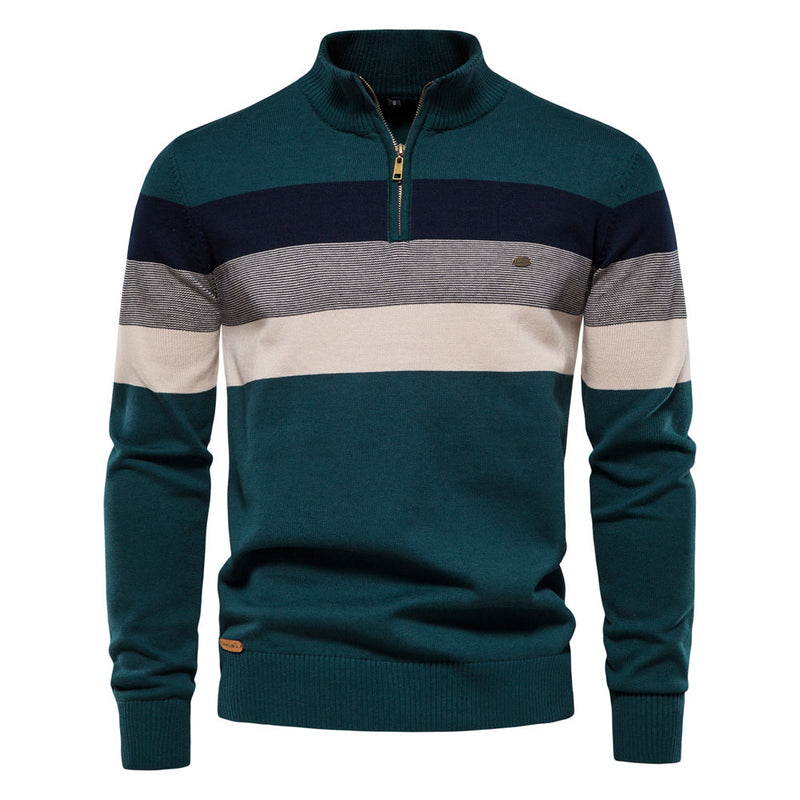 Gebreide trui - Halve rits - Kraag - Trui - Herenkleding-Boetiek Moda