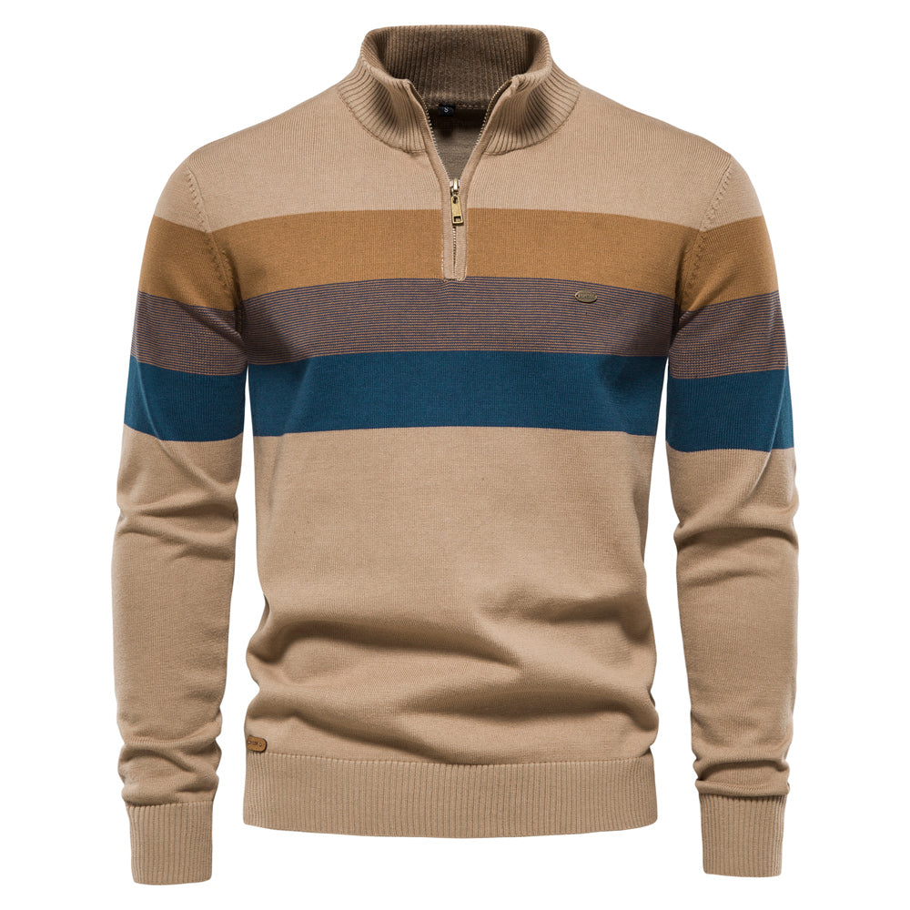 Gebreide trui - Halve rits - Kraag - Trui - Herenkleding-Boetiek Moda