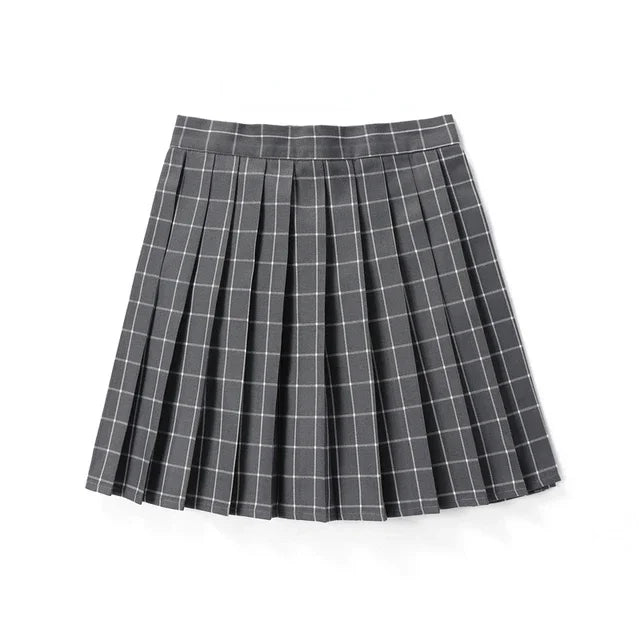 Geplooid minirokje - Kort - Hoge Taille - Geruit Rokje - Geplooid Rokje-Boetiek Moda