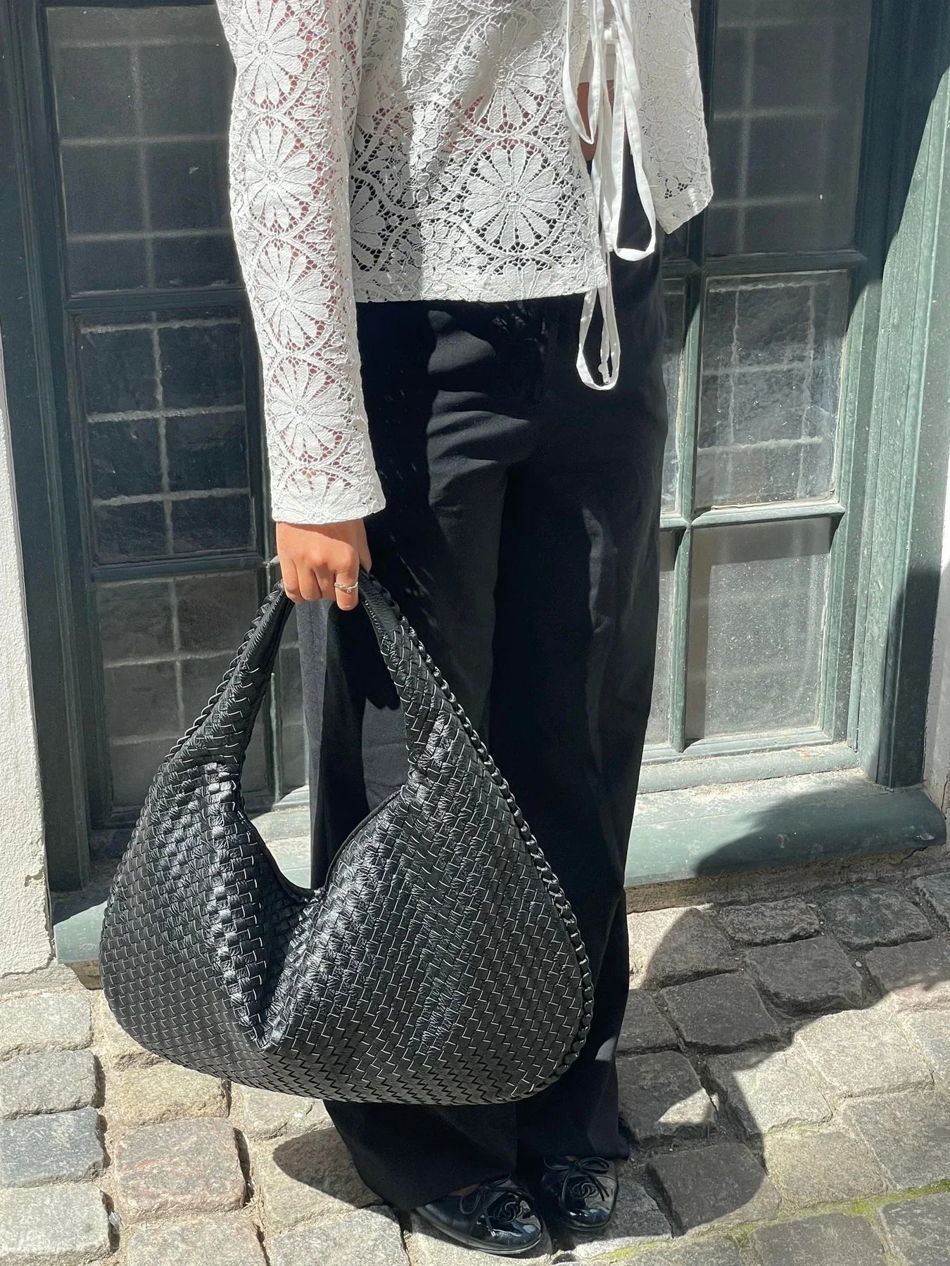 Gevlochten Tas | Alledaags | Geweven | Hobo Tas | Damestas-Boetiek Moda