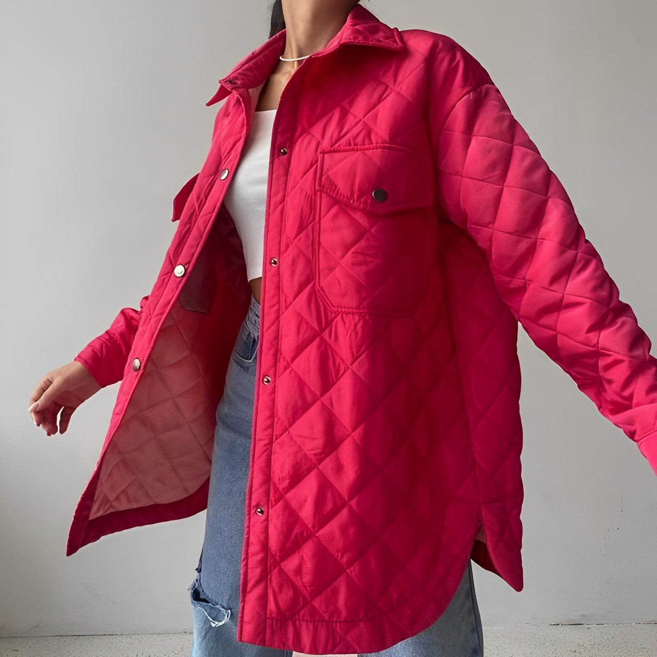 Gewatteerde jas | Riem | Lichtgewicht | Gewatteerde jas | Winterjas voor dames-Boetiek Moda
