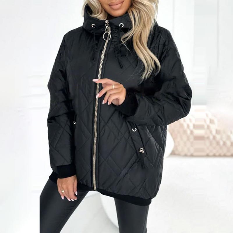 Gewatteerde jas - capuchon - gewatteerd - oversized jas - dames winterjas-Boetiek Moda