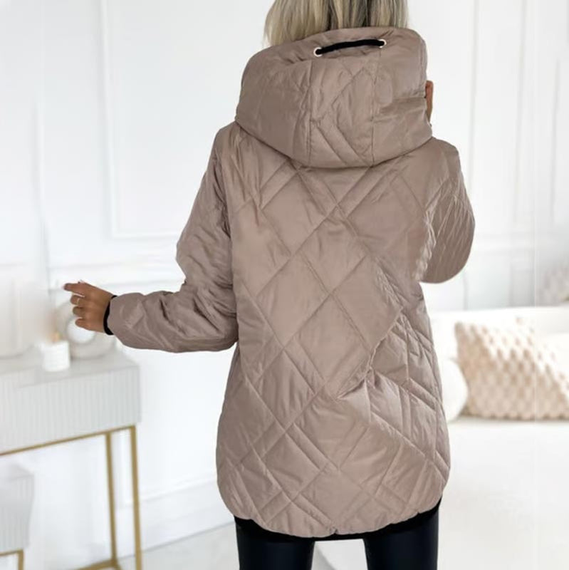 Gewatteerde jas - capuchon - gewatteerd - oversized jas - dames winterjas-Boetiek Moda
