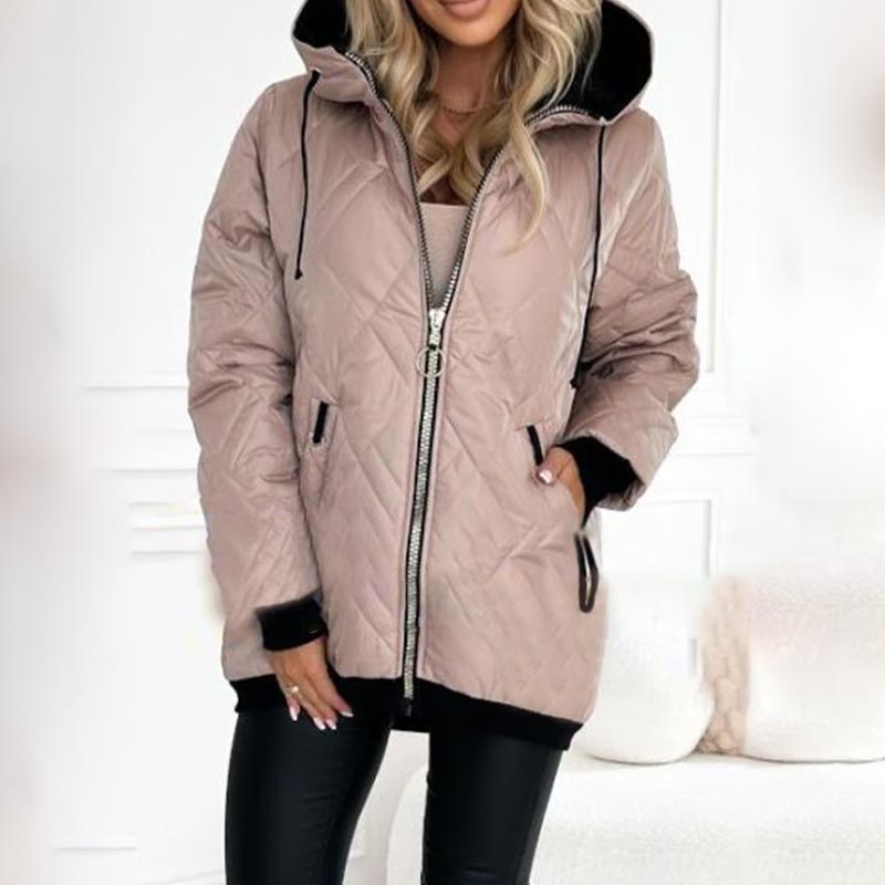 Gewatteerde jas - capuchon - gewatteerd - oversized jas - dames winterjas-Boetiek Moda
