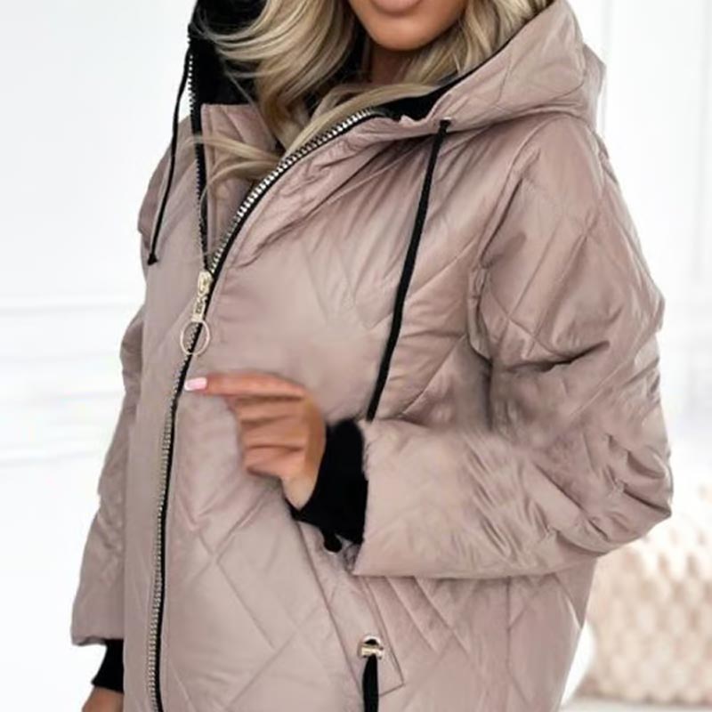 Gewatteerde jas - capuchon - gewatteerd - oversized jas - dames winterjas-Boetiek Moda