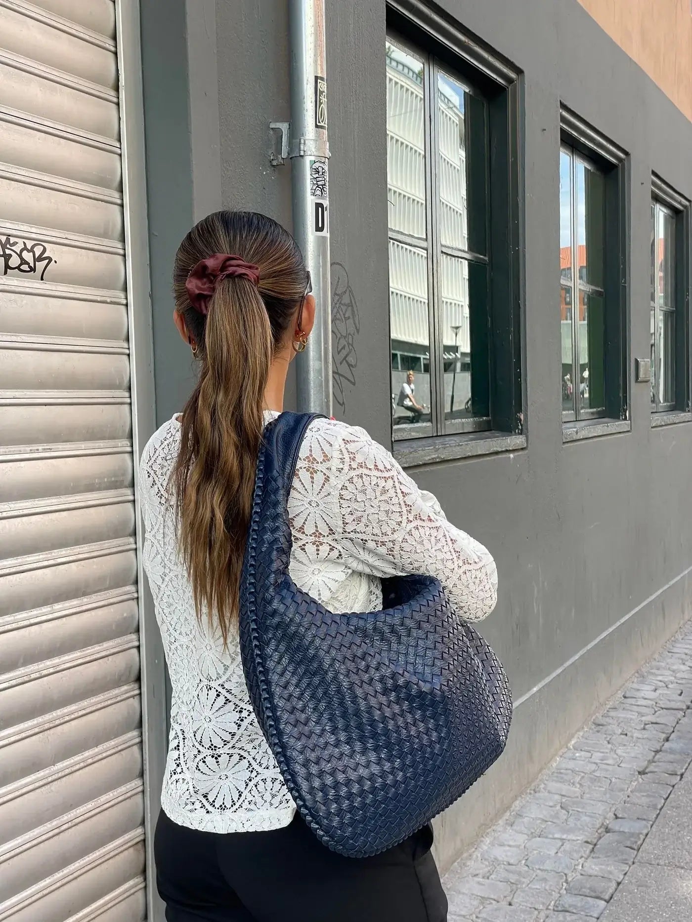 Geweven tas - Geweven hobo-schoudertas voor dames-Boetiek Moda