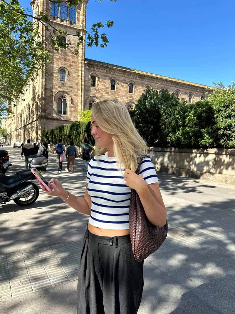 Geweven tas - Slouchy hobo-tas met één schouderband voor dames-Boetiek Moda