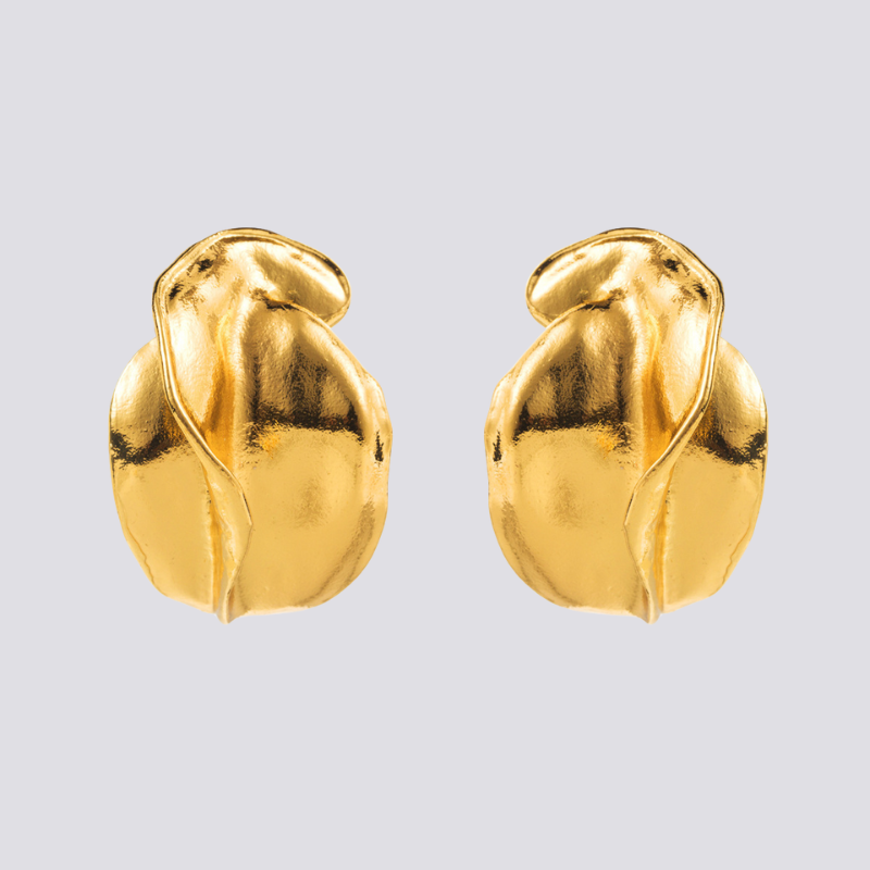 Gouden oorbellen - Elegante gouden oorknopjes voor dames-Boetiek Moda