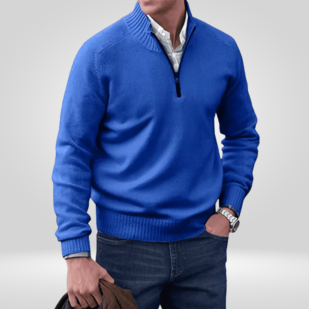 Half-Zip Pullover - Gebreide trui met kwartritssluiting voor heren-Boetiek Moda