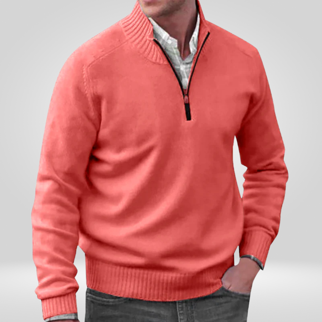 Half-Zip Pullover - Gebreide trui met kwartritssluiting voor heren-Boetiek Moda