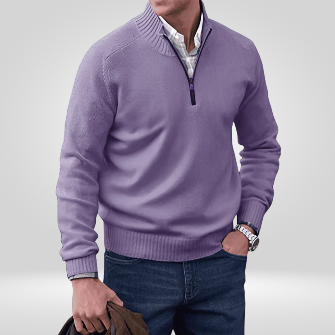 Half-Zip Pullover - Gebreide trui met kwartritssluiting voor heren-Boetiek Moda