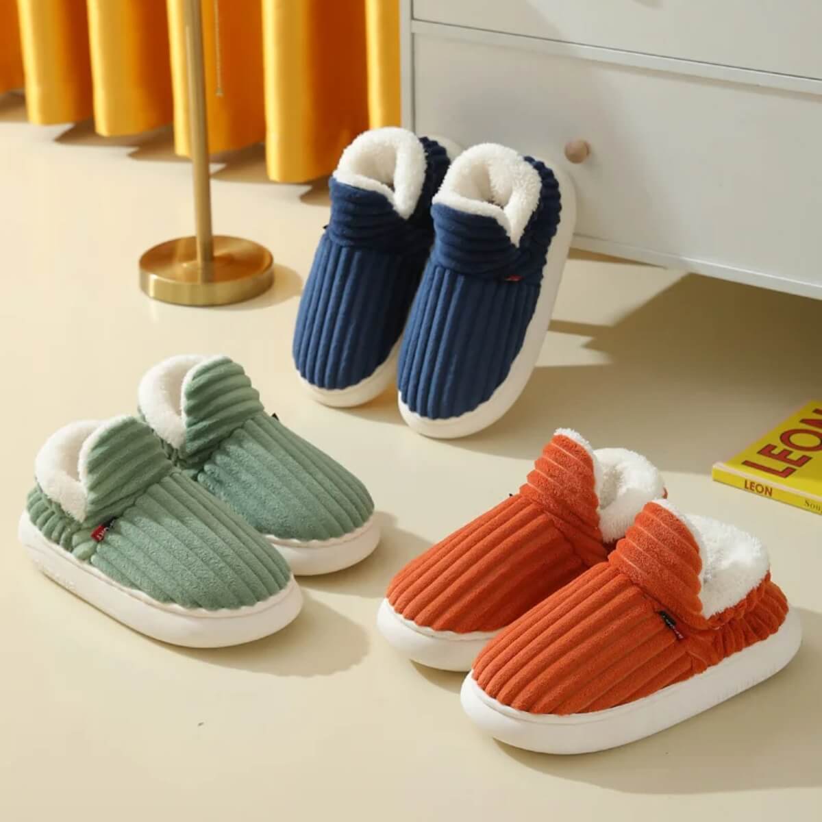 Hausschuhe für den Winter – Unisex-Hausschuhe, warm, weich, zum Hineinschlüpfen-Boetiek Moda