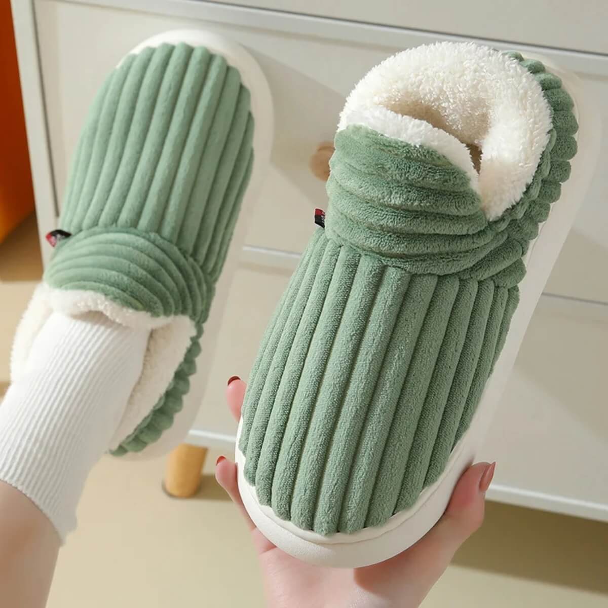 Hausschuhe für den Winter – Unisex-Hausschuhe, warm, weich, zum Hineinschlüpfen-Boetiek Moda