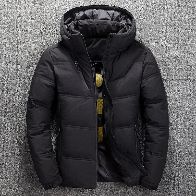 Heren Winterjas | Capuchon | Zip-Up | Gewatteerde Jas | Pufferjas-Boetiek Moda
