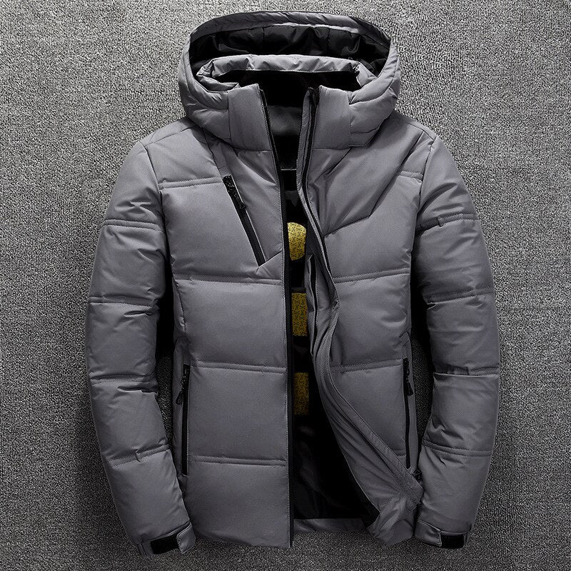 Heren Winterjas | Capuchon | Zip-Up | Gewatteerde Jas | Pufferjas-Boetiek Moda