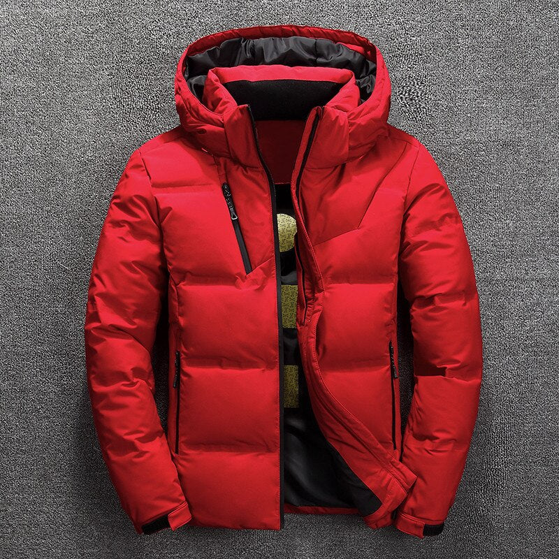 Heren Winterjas | Capuchon | Zip-Up | Gewatteerde Jas | Pufferjas-Boetiek Moda