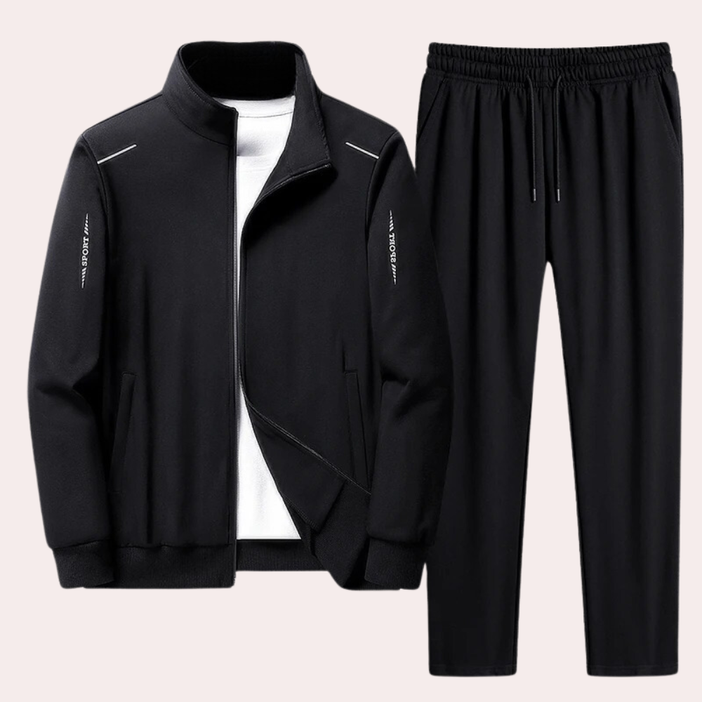 Heren trainingspak - Ritssluiting - Elastische taille - Joggingpak - Heren Activewear-Boetiek Moda