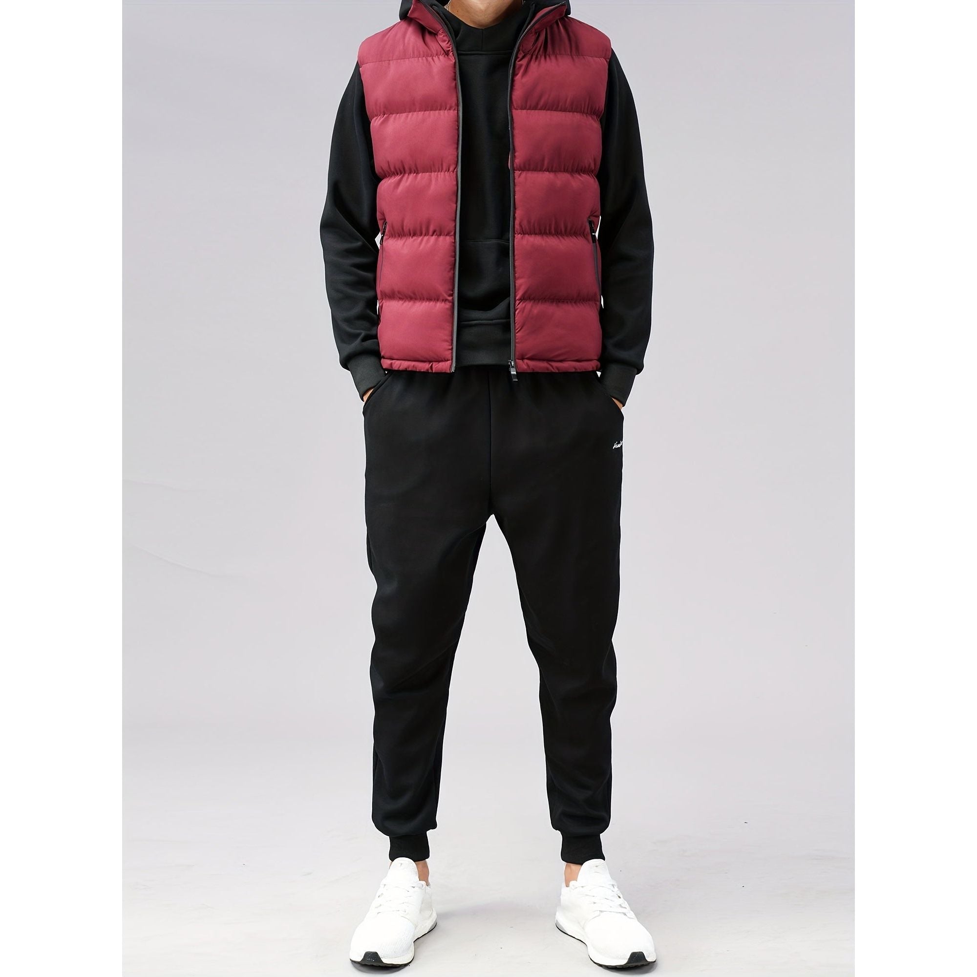 Heren wintervest | Zip-Up | Mouwloos | Bodywarmer | Puffer Vest-Boetiek Moda