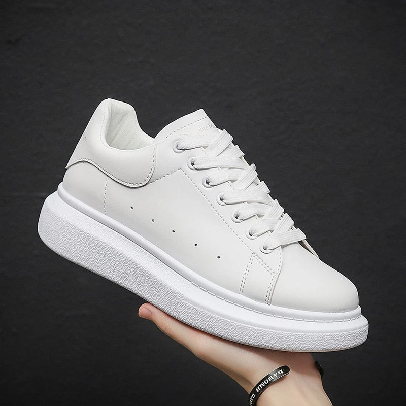 Herensneakers | Lace-Up | Everyday | Slip-On Sneakers | Witte Sneakers-Boetiek Moda