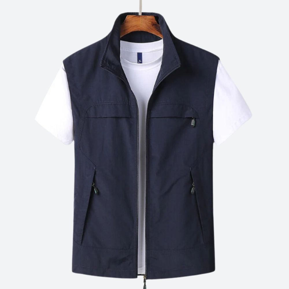 Herenvest - Zip-Up - Lichtgewicht - Mouwloos Vest - Herenvest-Boetiek Moda