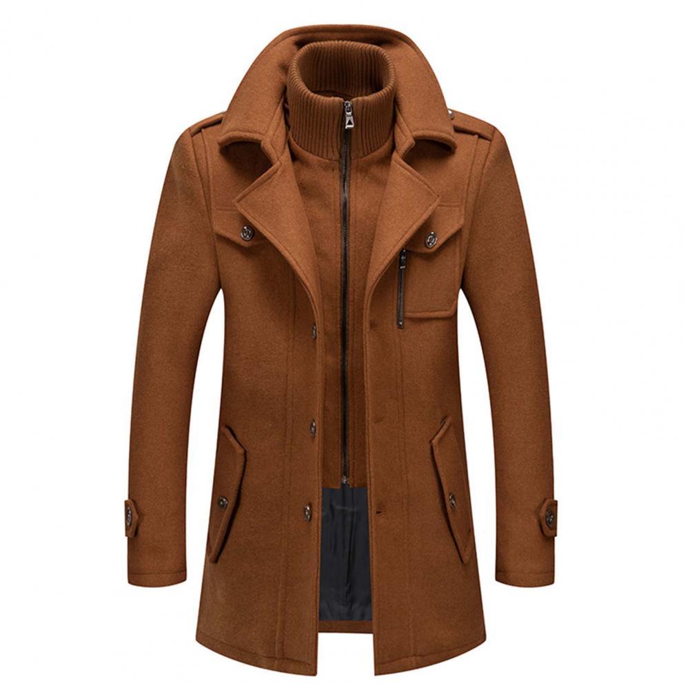 Herren Wollmantel | Einreihig | Zip-Up | Wollmantel | Herren Winterjacken-Boetiek Moda