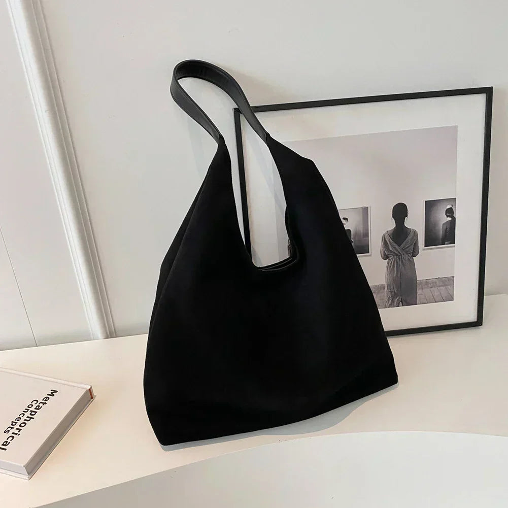 Hobo Bag - Dames grote alledaagse schoudertas in suedine-Boetiek Moda