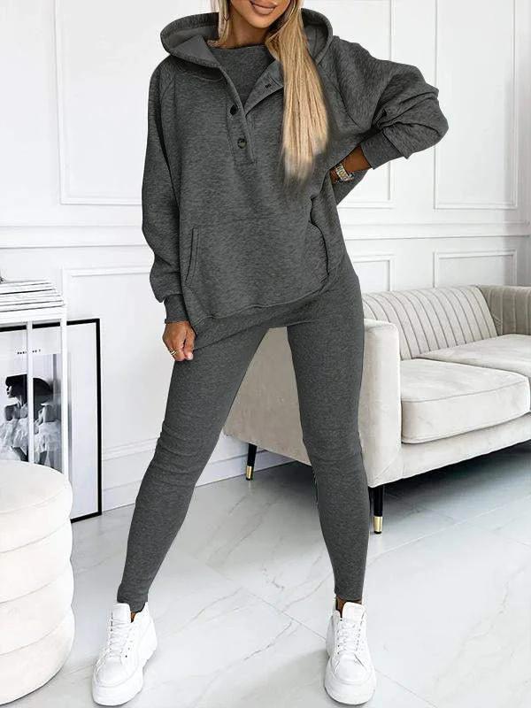 Hoodie en Leggings Set - Bijpassend - Oversized Hoodie - Co-Ord Set - Dameskleding-Boetiek Moda