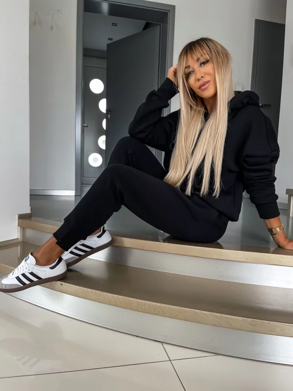 Hoodie en Sweatbroek Set | Katoen | Koord | Sweatpak | Joggersets voor dames-Boetiek Moda