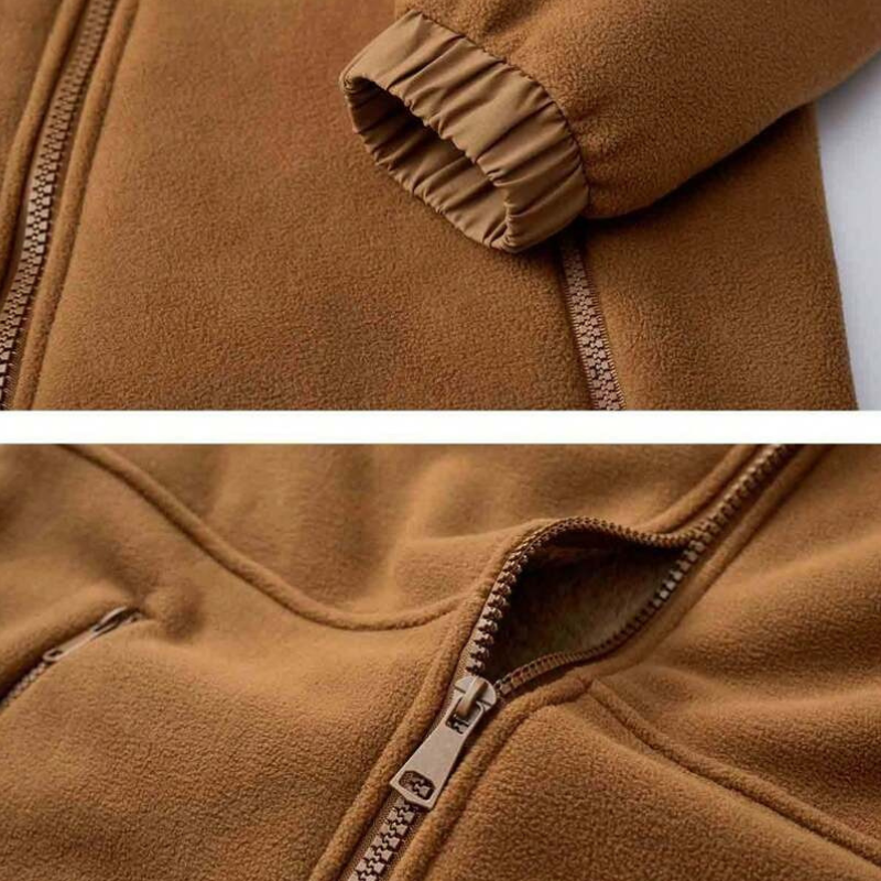 Hoodie met fleecevoering | Warm | Ritssluiting | Winterhoodie | Hoodie voor heren-Boetiek Moda