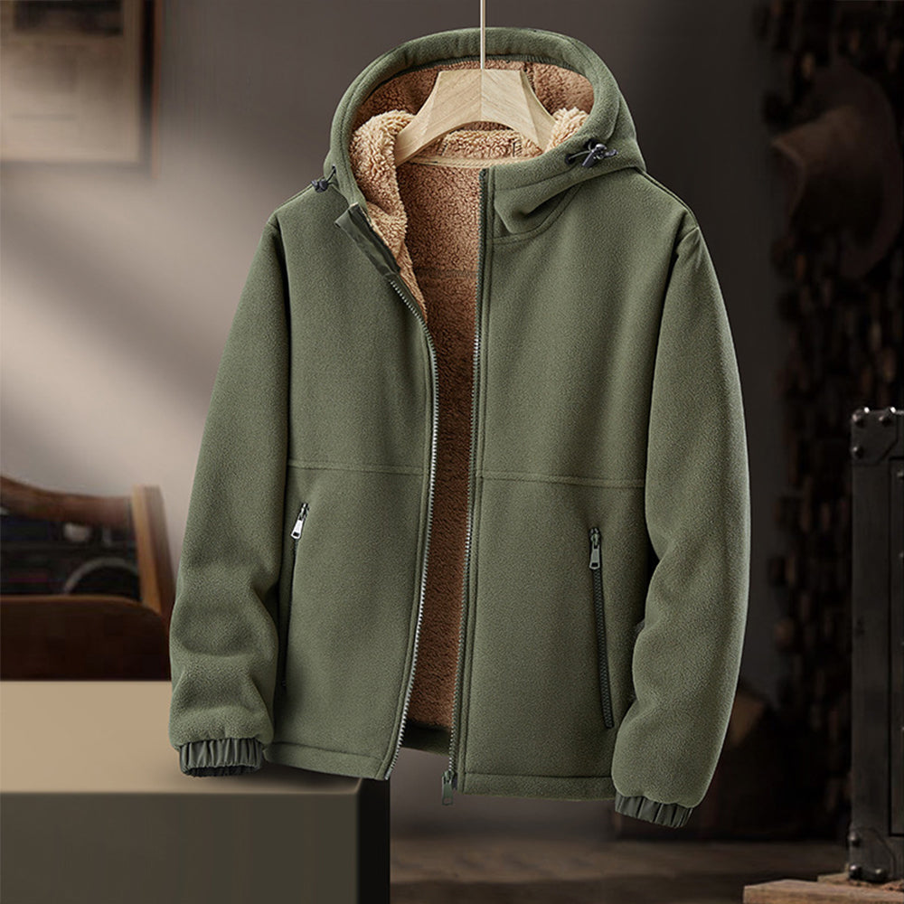 Hoodie met fleecevoering | Warm | Ritssluiting | Winterhoodie | Hoodie voor heren-Boetiek Moda